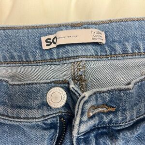 SO Women's Light Blue Ripped Boyfriend Jeans